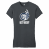 Nest Hockey womens fitted tee, charcoal