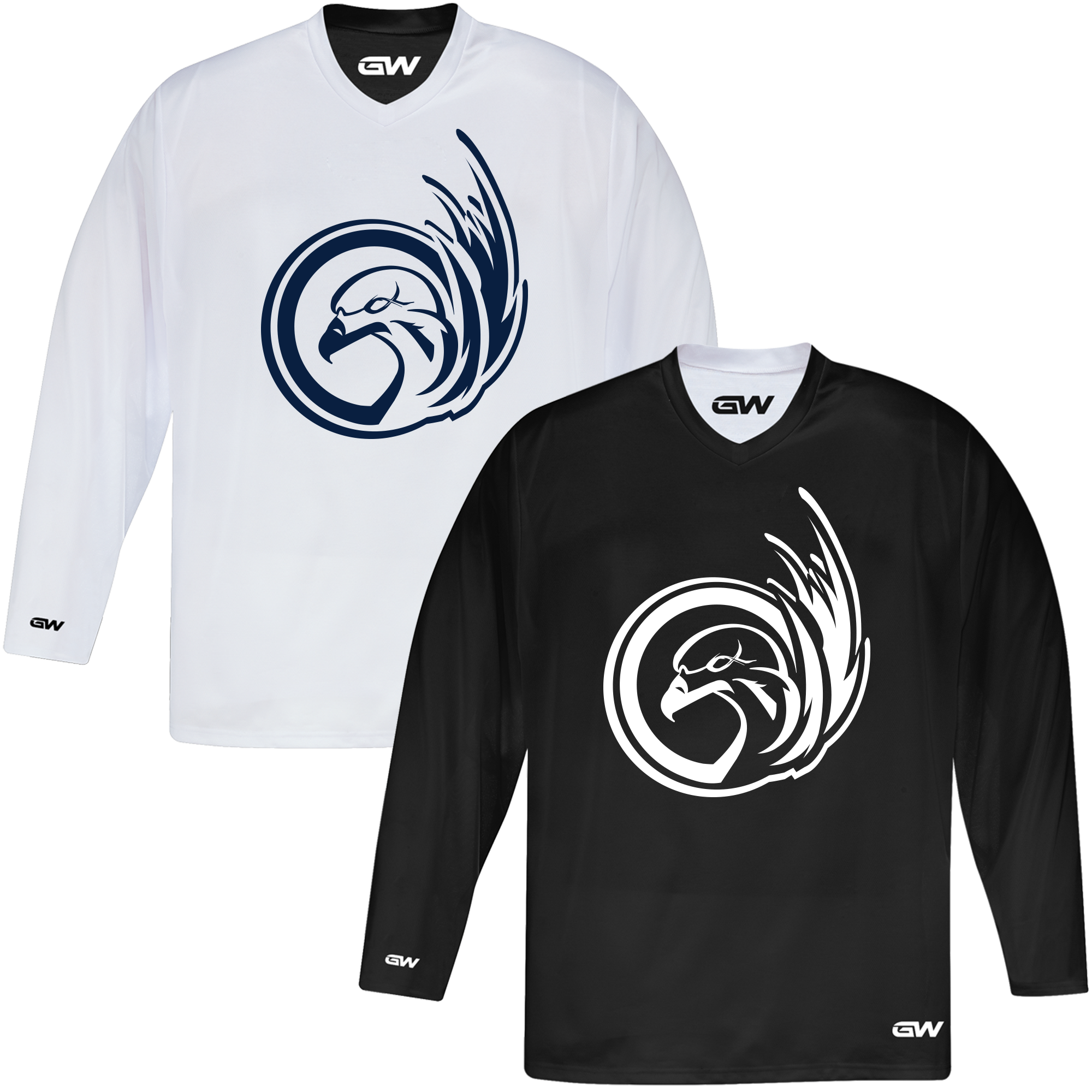 Nest Prep reversible practice jersey, black/white