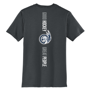 Nest performance tee, "Good Hockey Great People" logo (back version), graphite